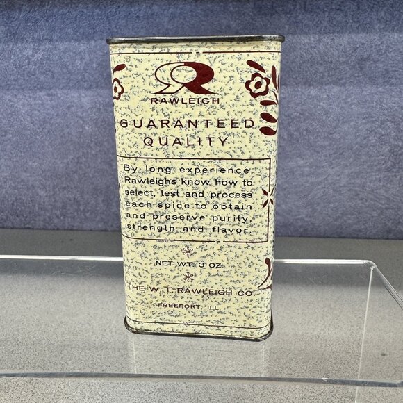 Vintage Rawleigh Whole Pepper Berries Tin • Mid Century Spice Tin • 1950s Kitche - Picture 3 of 8